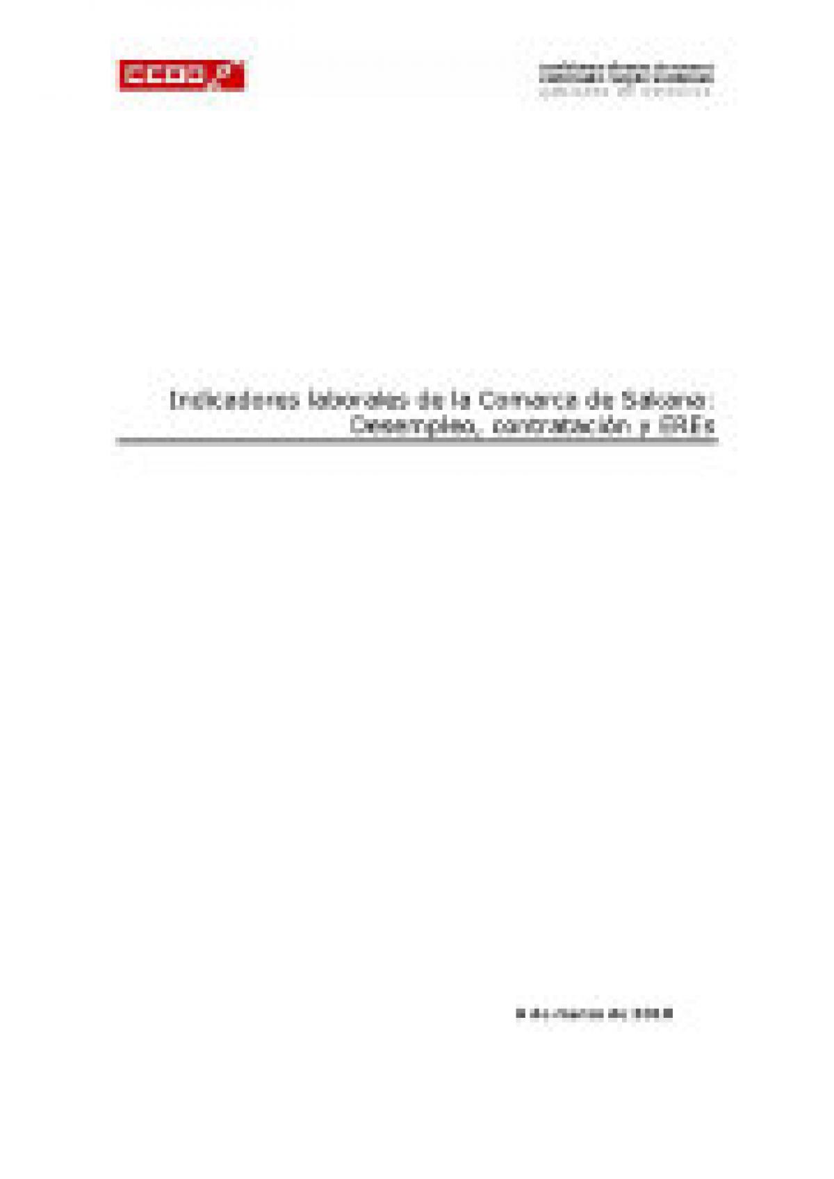 Indicadores laborales de la Comarca de Sakana: Desempleo, Contratacin y EREs. Marzo 2010.