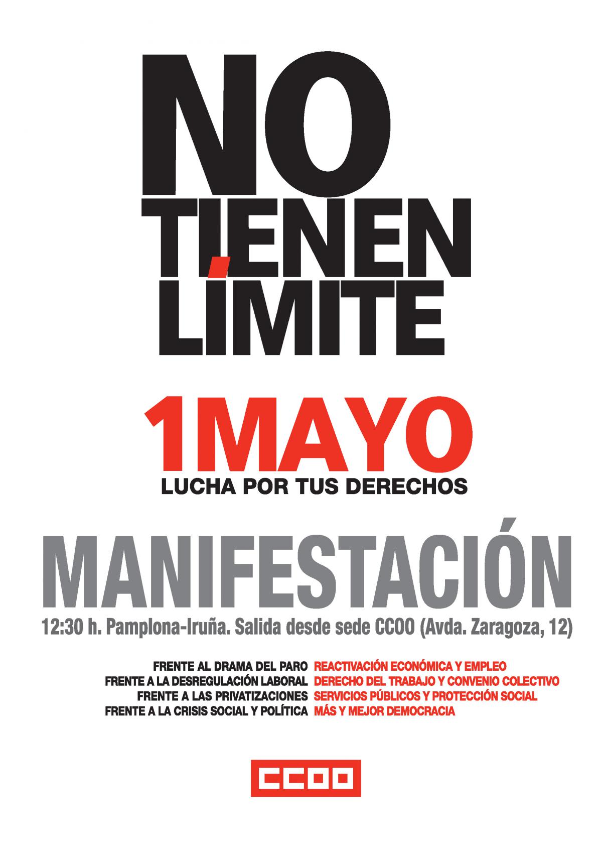Cartel que anuncia la manifestacin del 1 de mayo