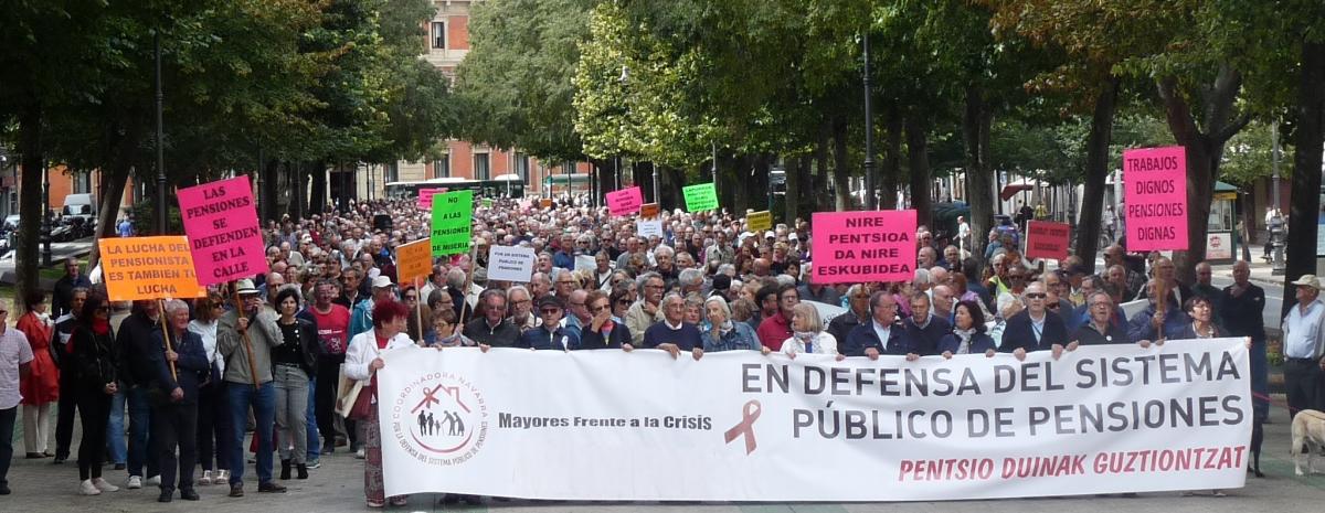 Manifestacin en Pamplona para exigir pensiones dignas